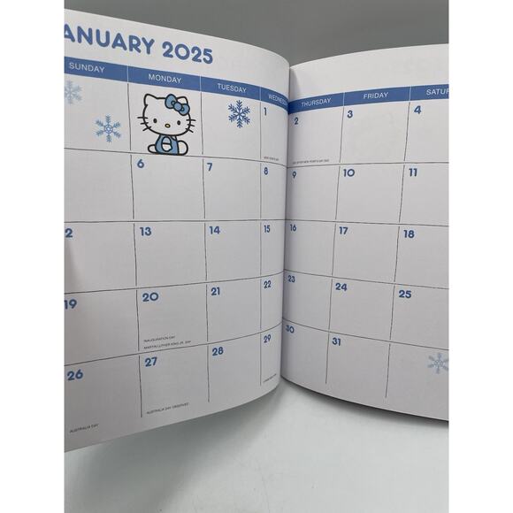 New Sanrio Hello Kitty & Friends 2025 12 Month Planner With Elastic Band - Picture 7 of 8